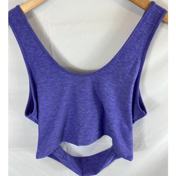 Victorias Secret Purple Cutout Crop Athletic Tank Size XL - Picture 7 of 8